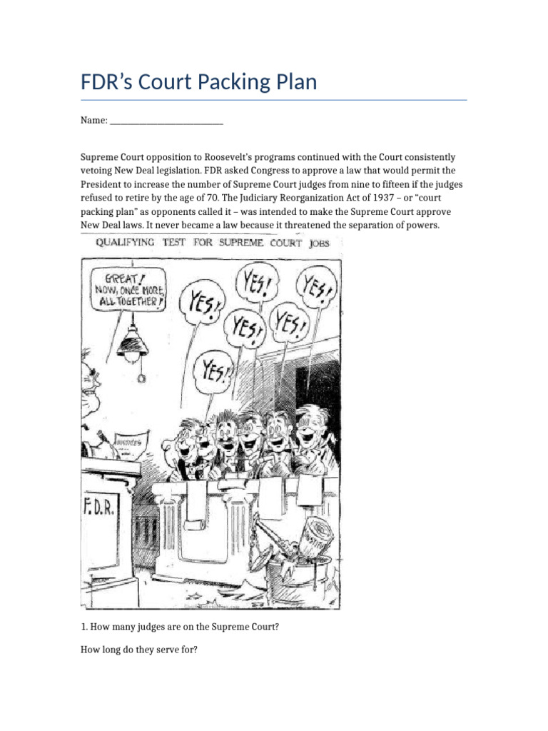 Bentley McCollough - FDR Court Packing First Page | PDF