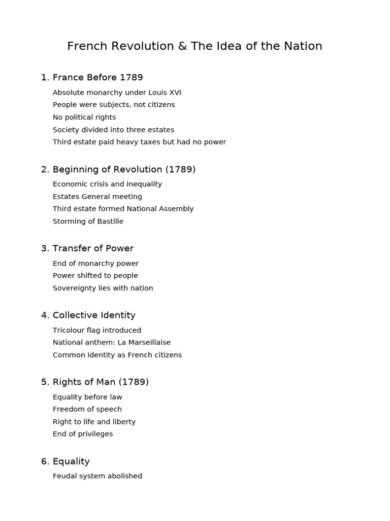 French Revolution Handwritten Notes | PDF