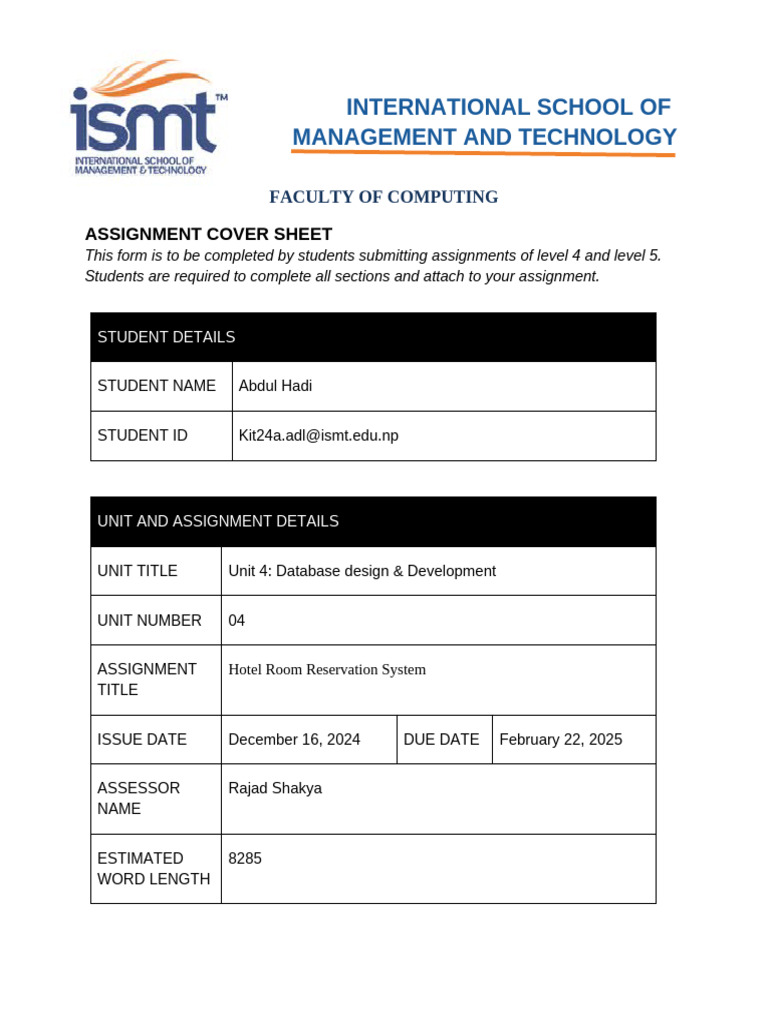 Final DB Assignment | PDF | Databases | Postgre Sql
