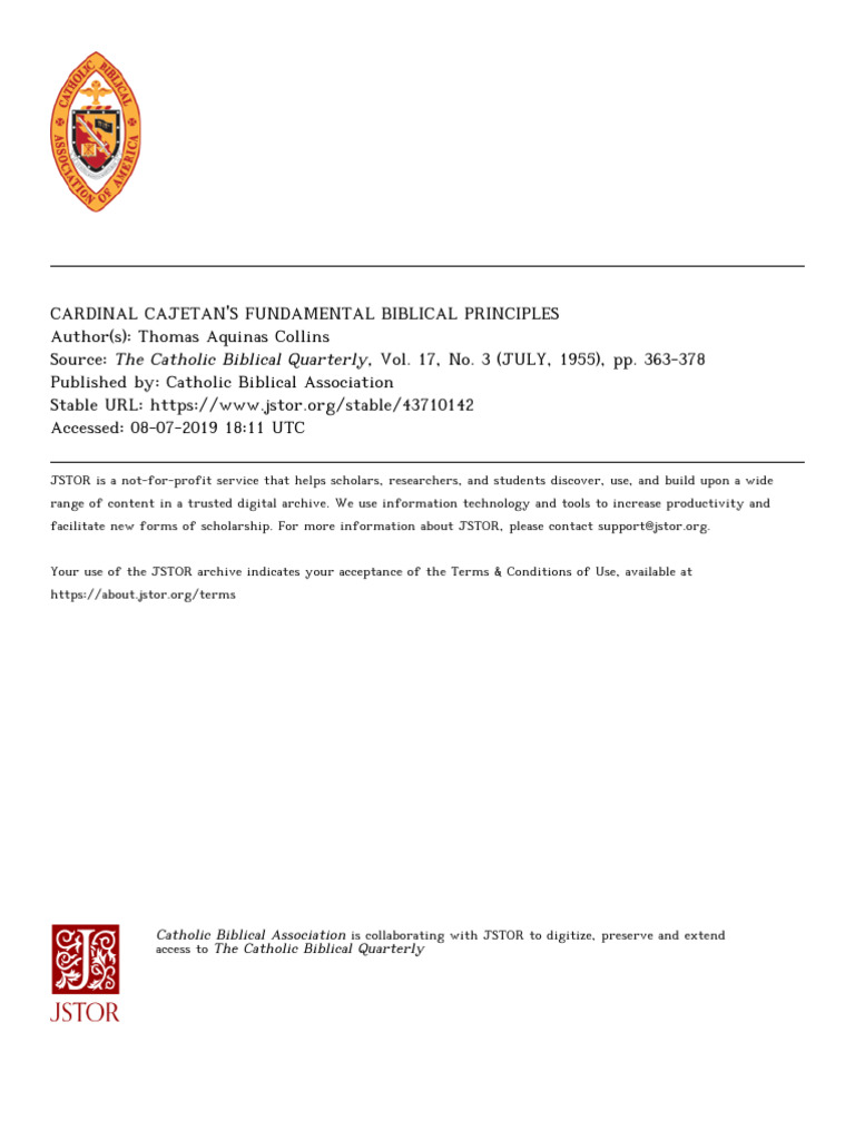 Cardinal's Fundamental Biblical Principles | PDF | Exegesis | Church ...