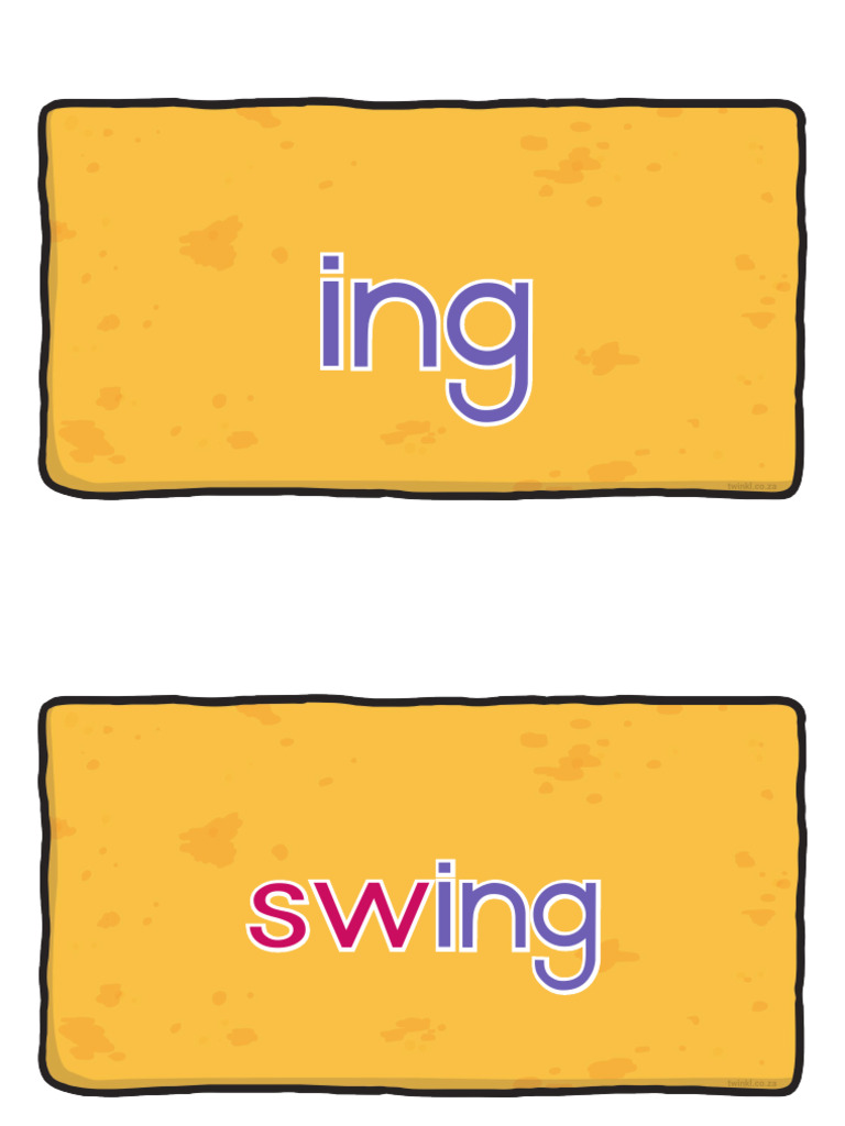 Grade 2 Phonics -Ing Word Wall Cards | PDF