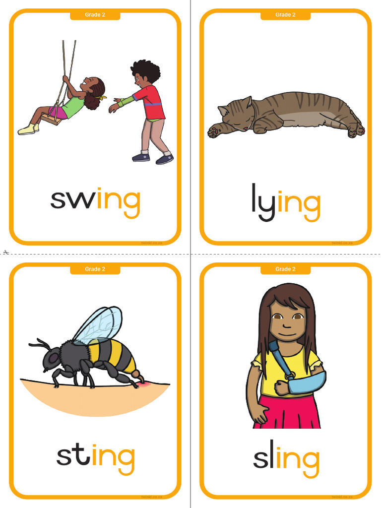 Grade 2 Phonics - Ing Flashcards | PDF