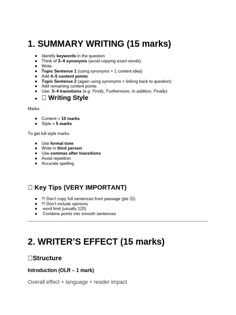Igcse English Notes 0500 | PDF | Audience | Linguistics