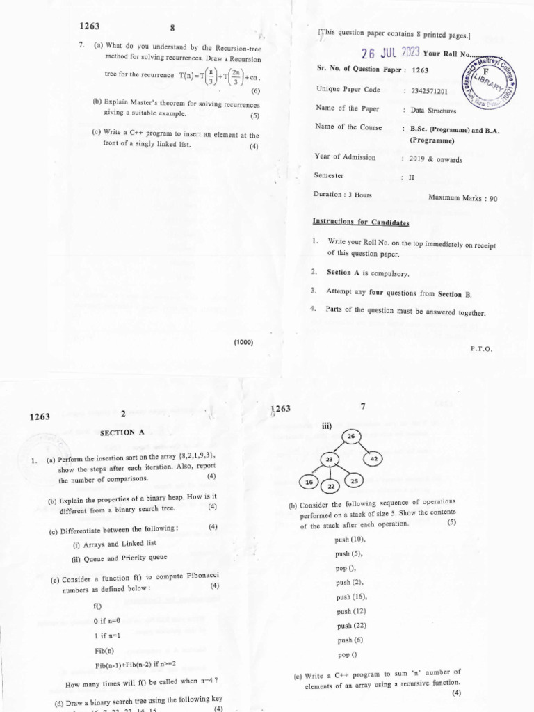 Pyq Data Structure | PDF