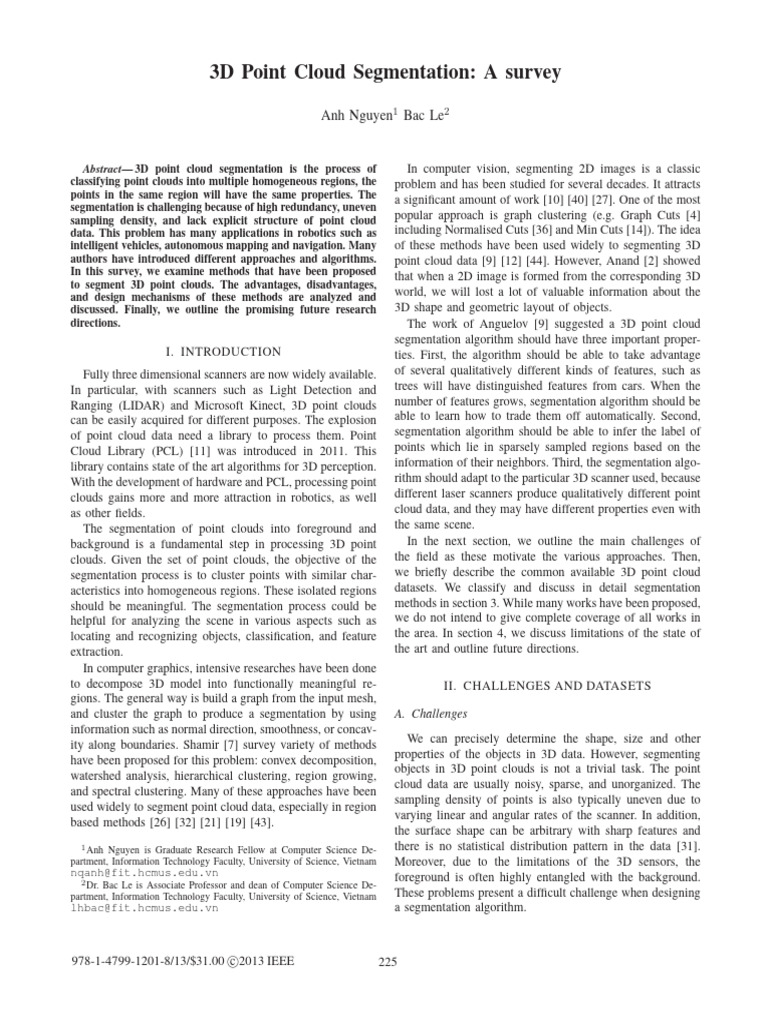 3D Point Cloud Segmentation a Survey | PDF | Image Segmentation ...
