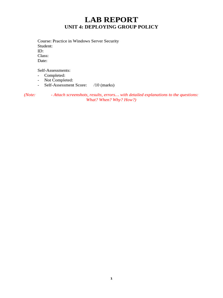 [Template] Unit 4 Report v2 | PDF