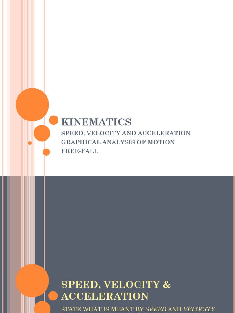 Speed Velocity and Acceleration | PDF | Acceleration | Velocity