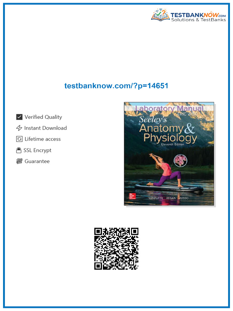 Solution Manual for Laboratory Manual for Seeley’s Anatomy Physiology ...