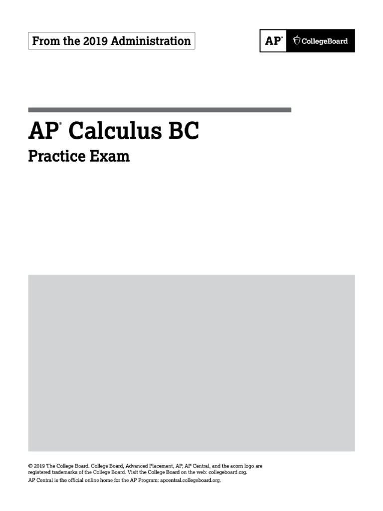 2019 BC Exam | PDF