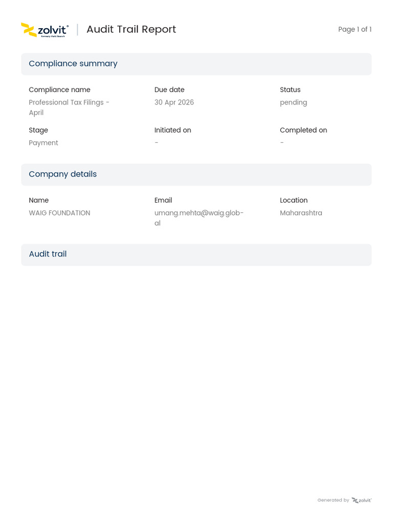Audit Trail Report | PDF