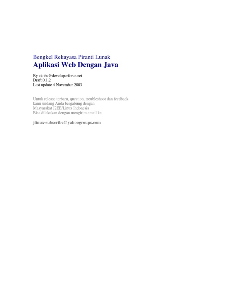 Aplikasi Web Java | PDF