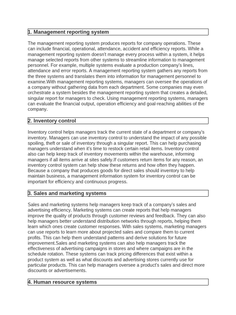 Mis Operations | PDF | Human Resources | Audit