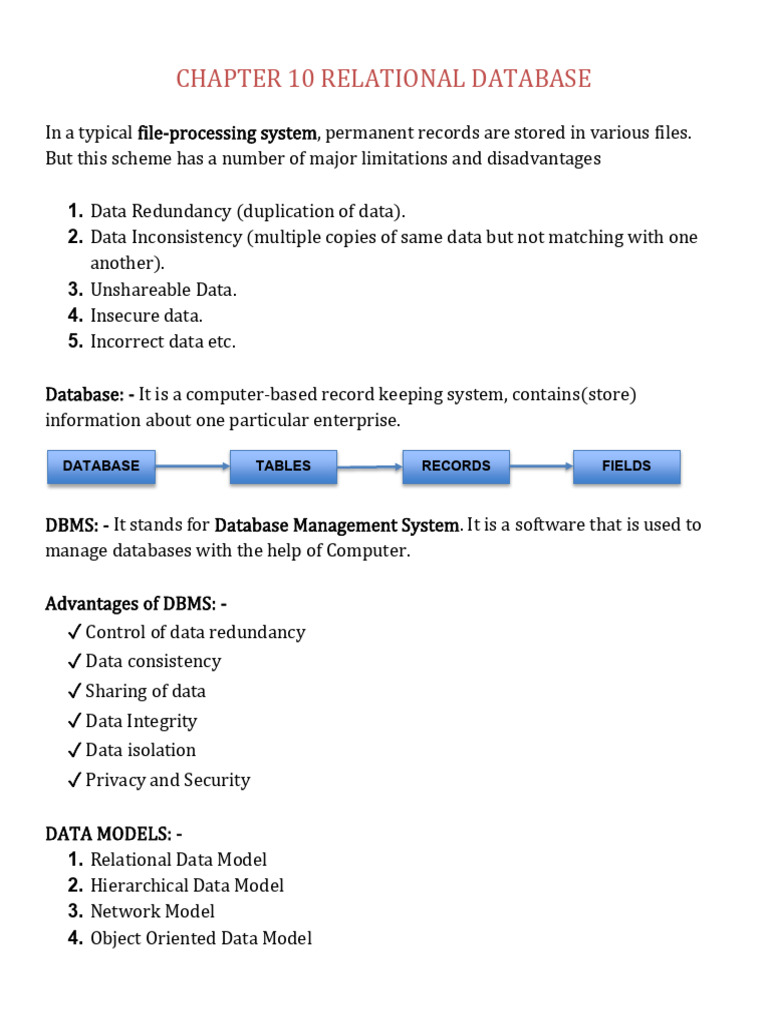 Chapter_10_Relatonal_Database | PDF | Relational Database | Databases