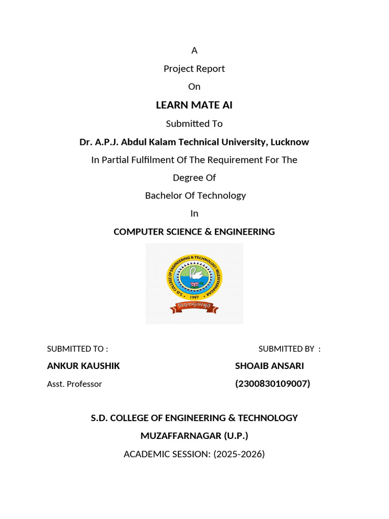 Cover Page Project | PDF