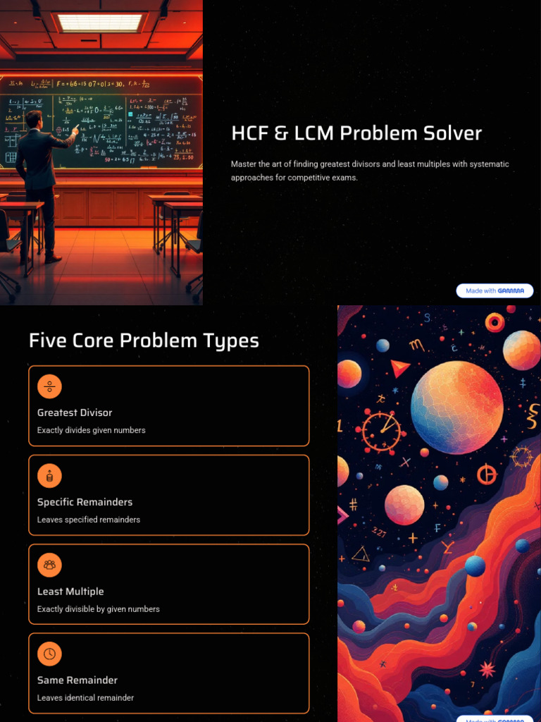 HCF-and-LCM-Problem-Solver | PDF | Number Theory | Algebra