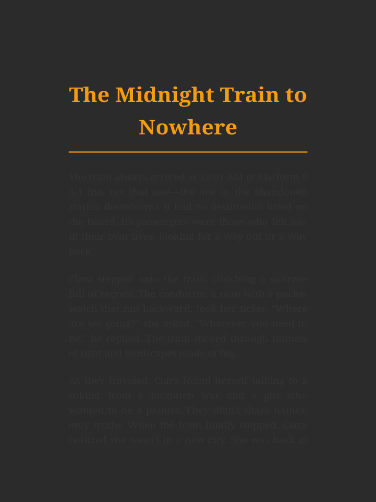 The Midnight Train | PDF
