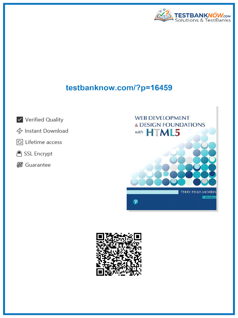 Solution Manual for Web Development and Design Foundations with HTML5 ...
