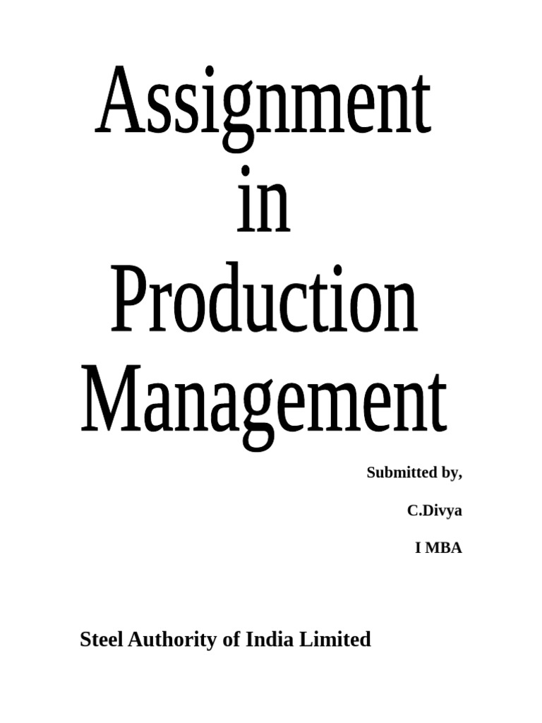 Production Management | PDF