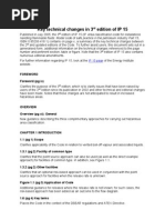 Key Technical Changes in 3 Edition of IP 15