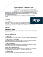 Key Technical Changes in 3 Edition of IP 15