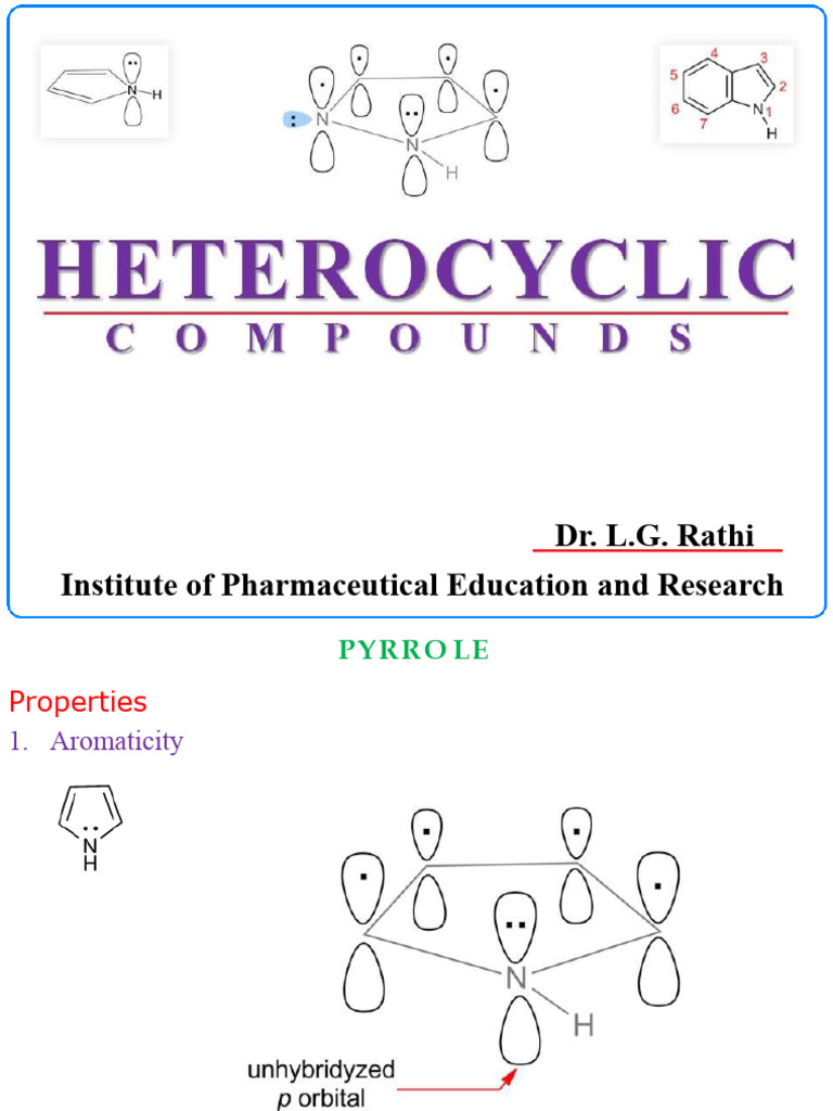 Pyrrole, furan thiophen | PDF | Chemical Reactions | Organic Chemistry