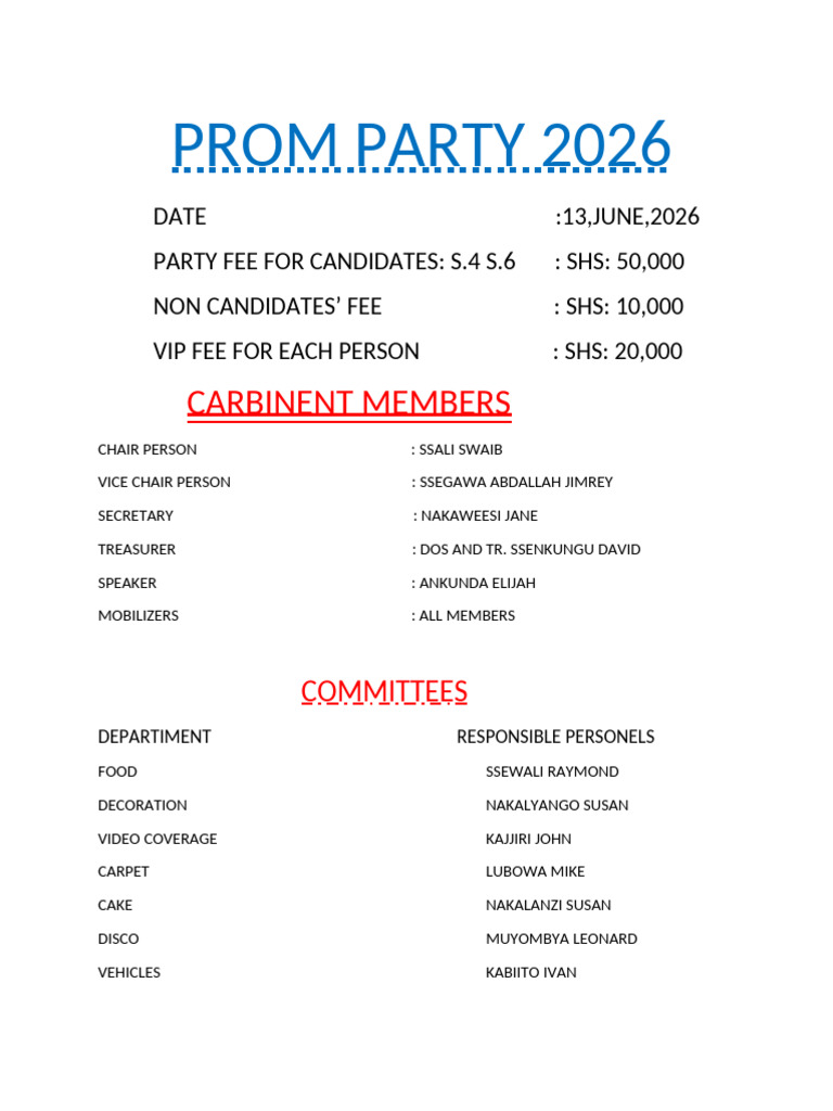 Prom Party | PDF | Asian Cuisine | Food And Drink