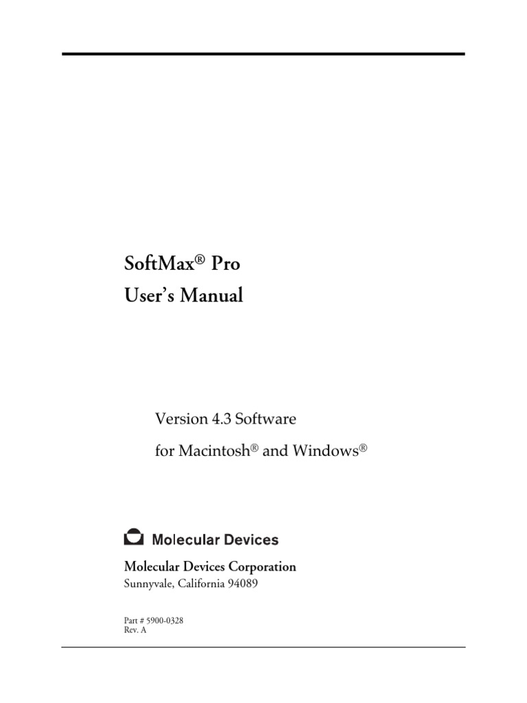 SoftMax Pro User Manual | PDF | License | Software
