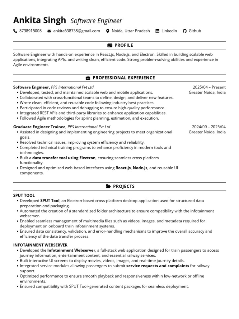 Ankita_singh_resume_1775400843511_Ankita singh | PDF | Software | Cross ...