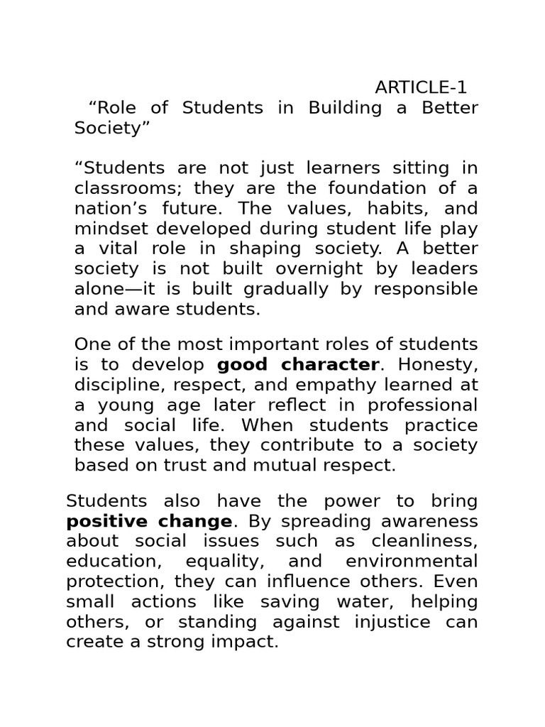 Article-1 Submitted by Jeet Gogia Class 11 | PDF