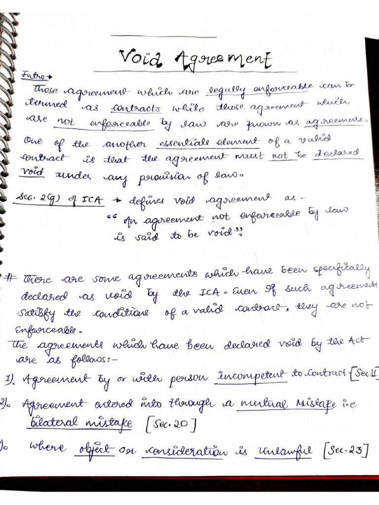 Void Agreement | PDF
