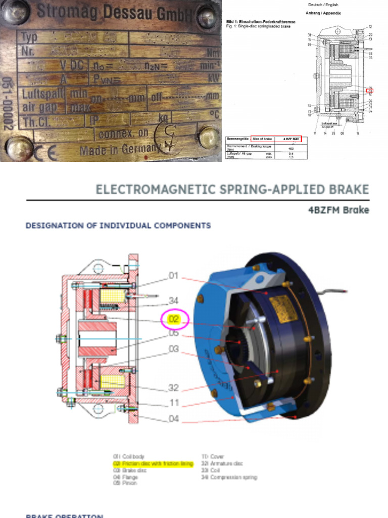 Electromagnetic Spring-Applied Brake | PDF | Brake | Mechanical Engineering