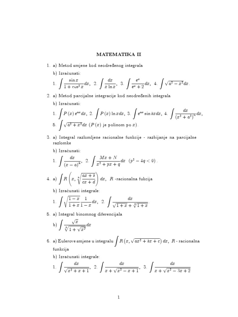 Math II | PDF