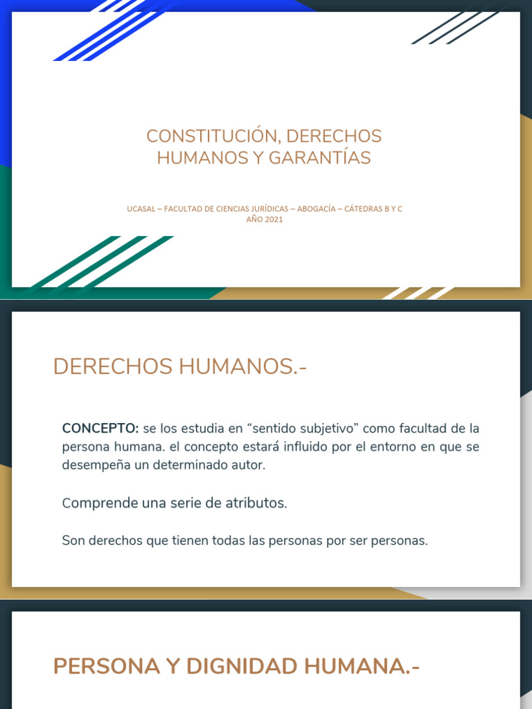 Unidad v - Constitución, Derechos Humanos y Garantías - Derechos ...