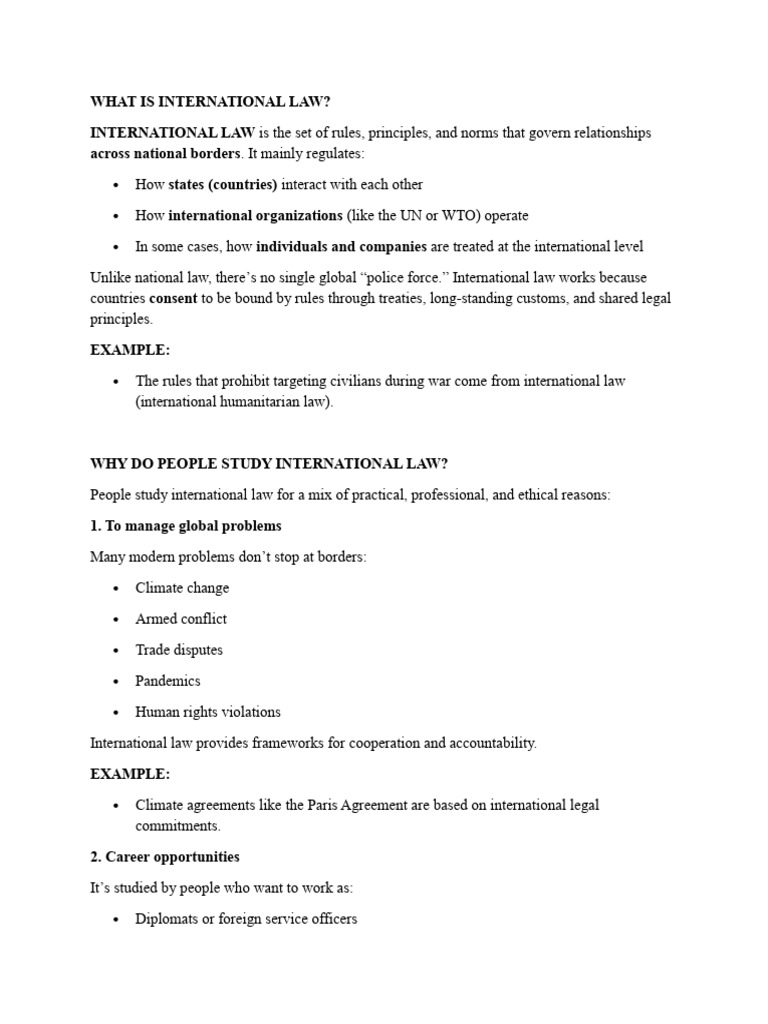 International Law1 | PDF | International Law | Treaty
