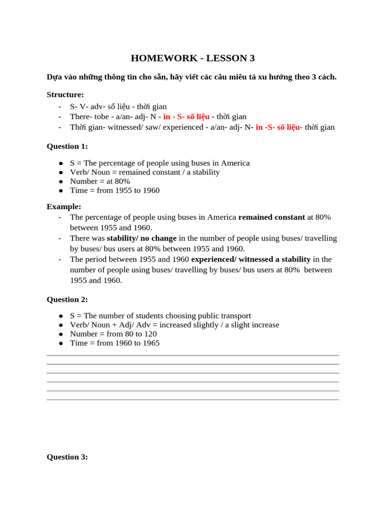 Homework Lesson 3 (1) | PDF | Transport | Vehicles