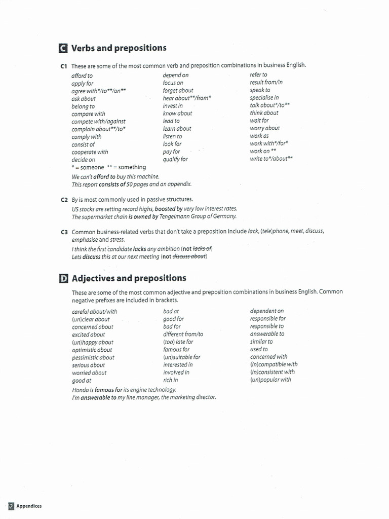 Prepositions With | PDF