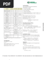 Electrical Formula