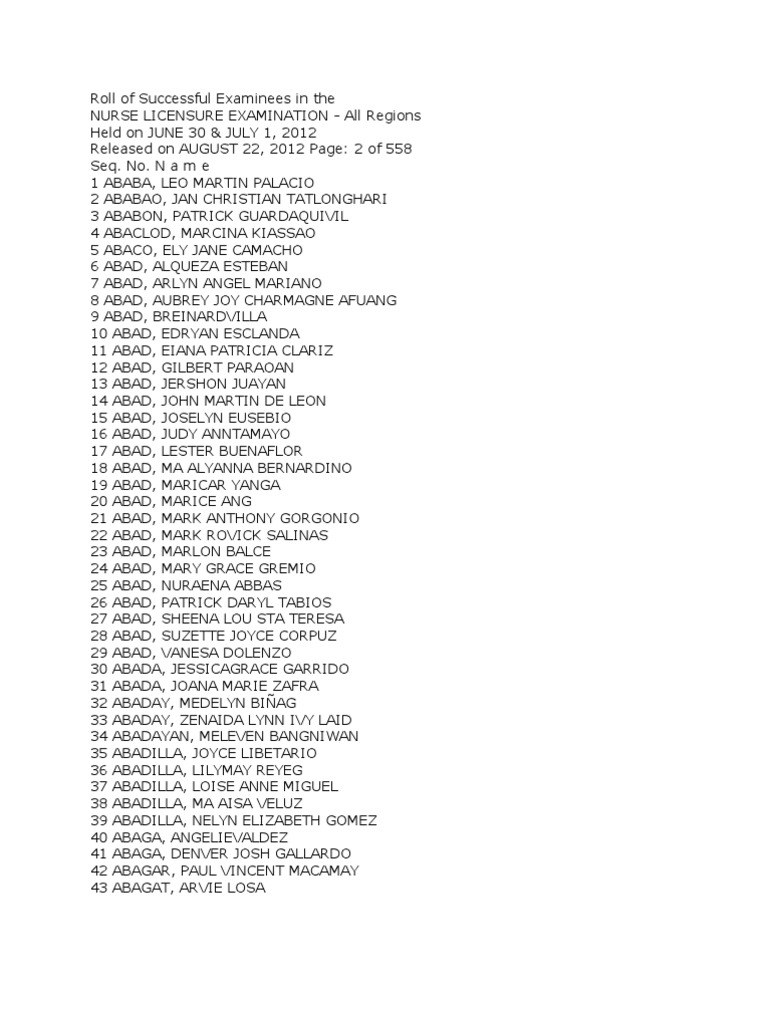 June-July 2012 Board Passers | PDF | Sports, image size:768x1024