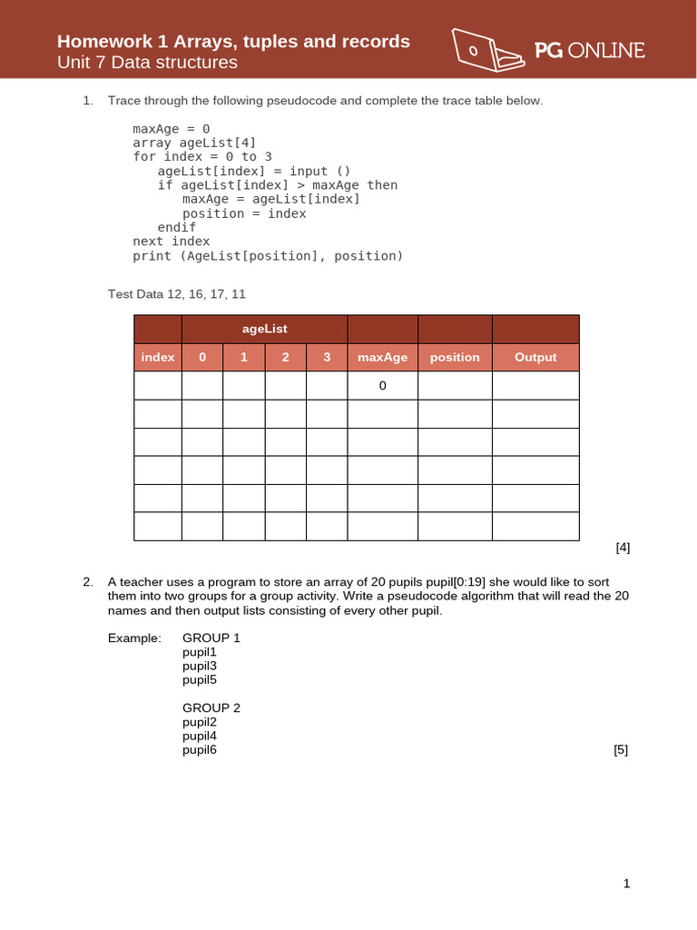 Data Structures Homework 1 Arrays | PDF | Computer Science | Software ...