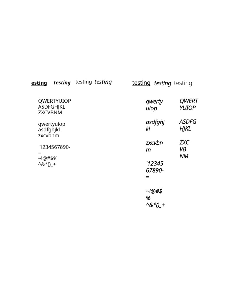 Testing Bc Sans Font | PDF