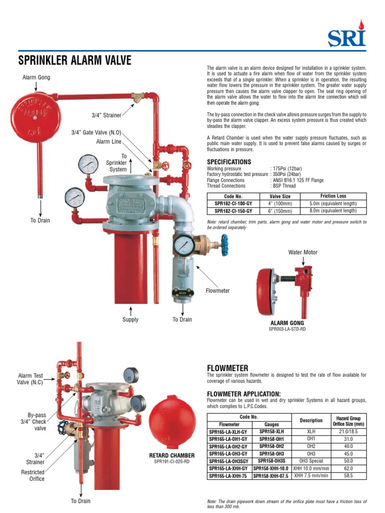 Catalog Alarm Valve SRI Fire Sprinkler System Valve