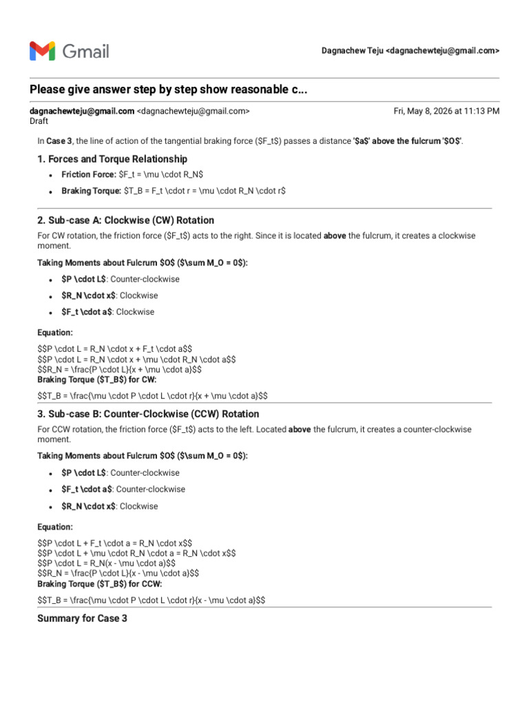 Gmail - Please Give Answer Step by Step Show Reasonable c... | PDF