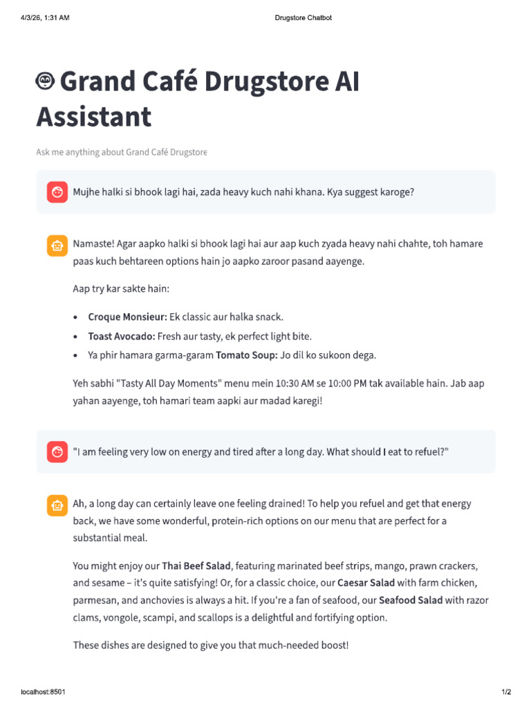 Resturent Rag Final Test | PDF