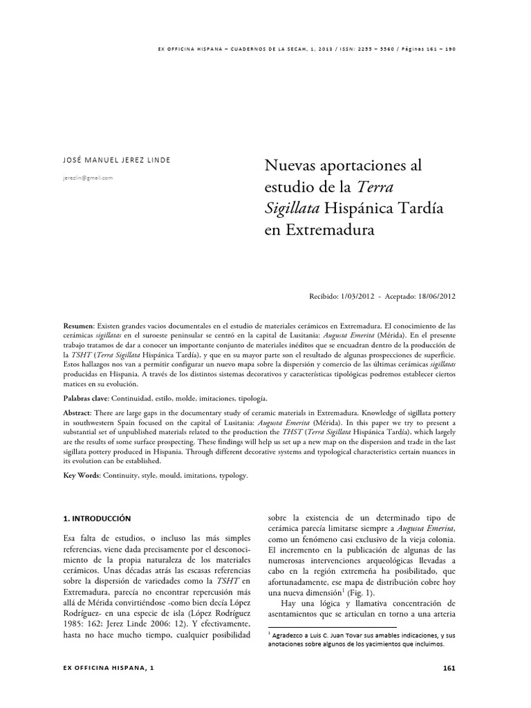 Terra Sigillata Extremadura | PDF | Cerámica
