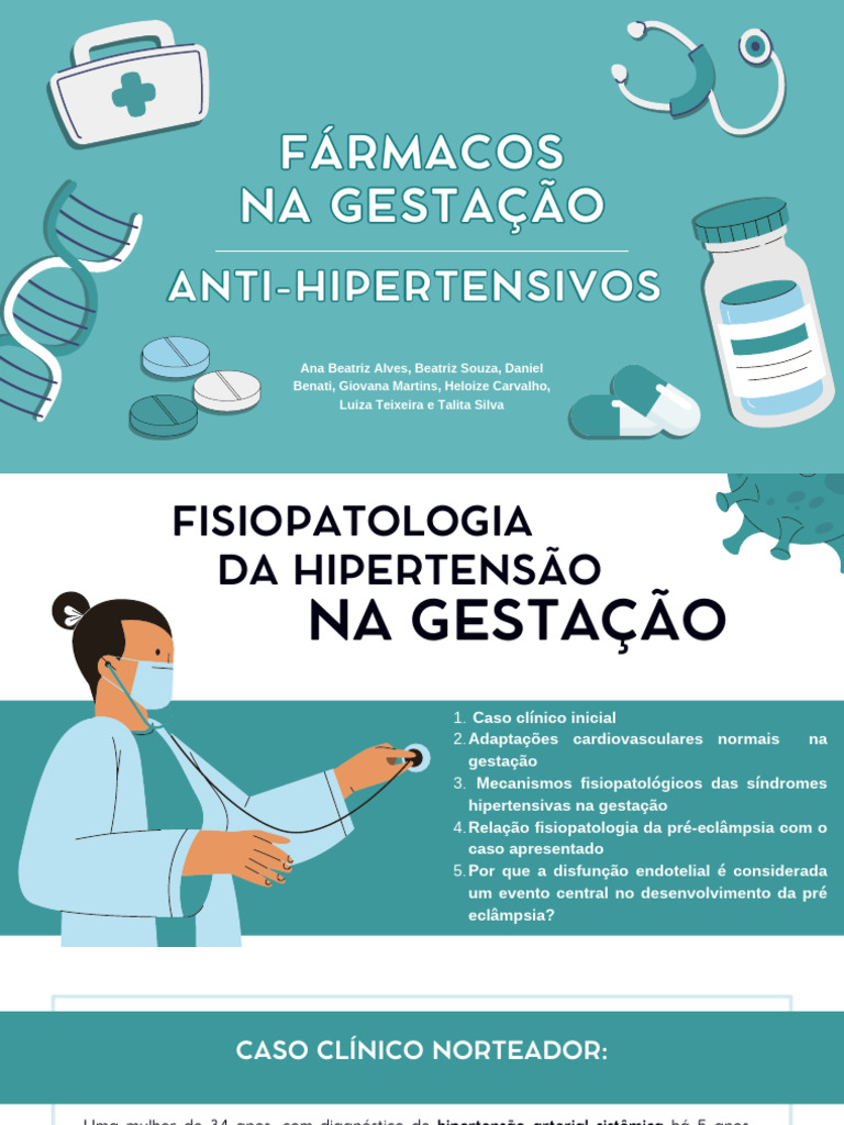 Fármacos Anti-Hipertensivos Na Gestação | PDF | Hipertensão | Endotélio
