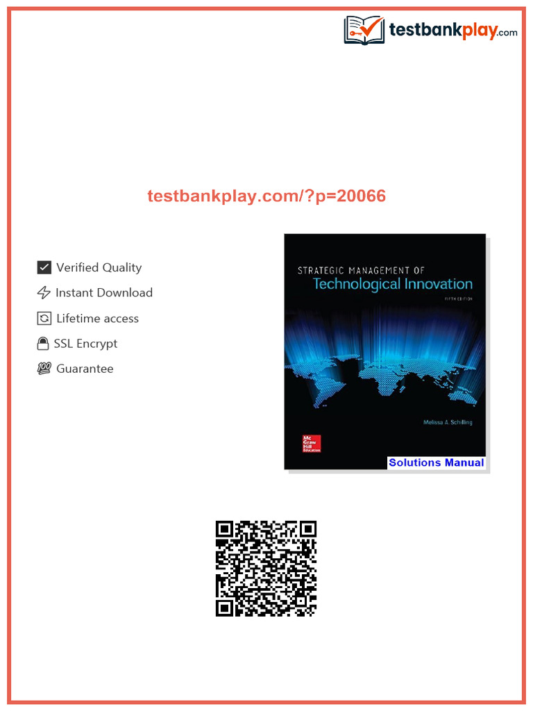 Strategic Management of Technological Innovation 5th Edition Schilling ...