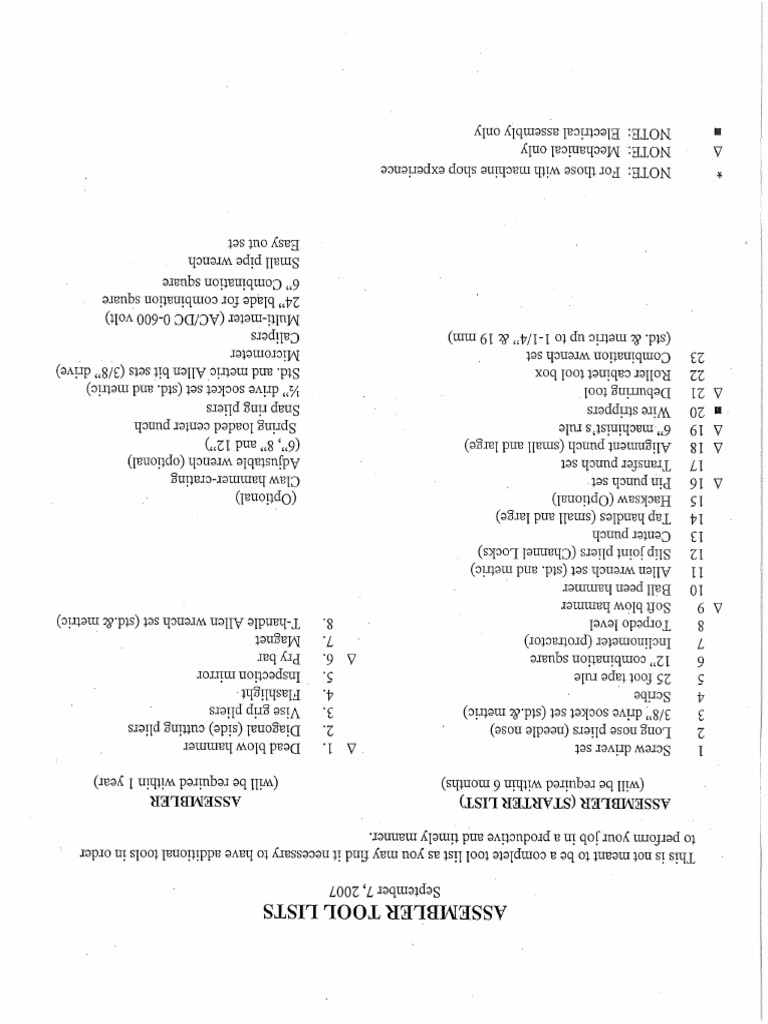 Tool List | PDF