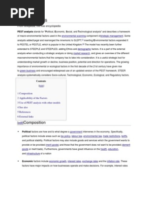 PEST Analysis