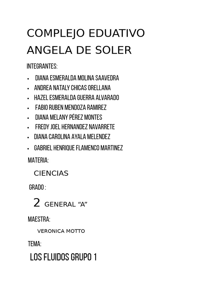 Los Fluidos - Equipo 1 | PDF