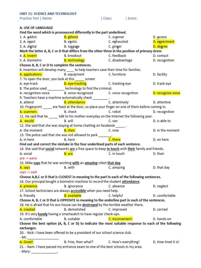 Revision Unit 11. Key | PDF | Internet | Computing